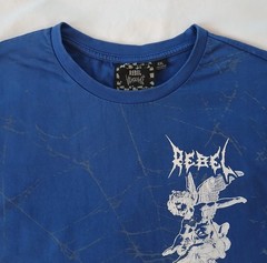 Rebel Vengeance Shirt 4XL Mens Blue All Over Print *Fits 3XL