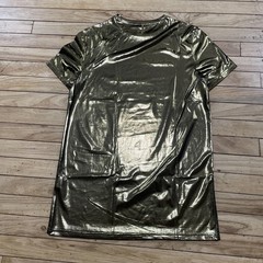 ASOS Shiny Gold Shirt Adult S Metallic Bright Shiny Disco 1970s NY Club Scene