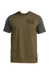 Harley-Davidson Men’s Staple Colorblock Tee – Colorblocked, Green – 96045-23VM