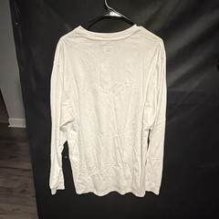 Supreme Men’s White Logo Jersey Long Sleeve Crew Neck T-Shirt Size L