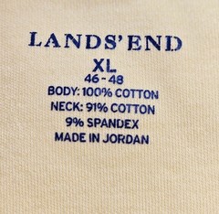 Lands End Mens XL Mock Turtleneck Super T Cotton Yellow