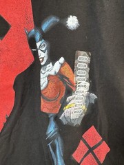 Harley Quinn Mens Tee Medium Black Batman DC Comics 100% Cotton New With Tags