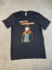 Tom Petty And The Heartbreakers Shirt Mens L Black 40th Anniversary Bella Canvas