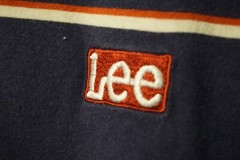 Vintage Lee Jeans T Shirt Short Sleeve Striped Purple Mens XL 90s Y2K