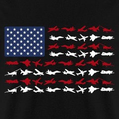 Airplane USA Flag | Patriotic Aviation Independence Day Men’s T-Shirt