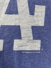 MLB Los Angeles LA Dodgers Blue Faded Logo T Shirt Mens Large Athletic Baseball