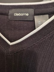 Gently Worn – 3 Men’s Claiborne Shirts – XXL Black And Grey – V Neck And Rounded