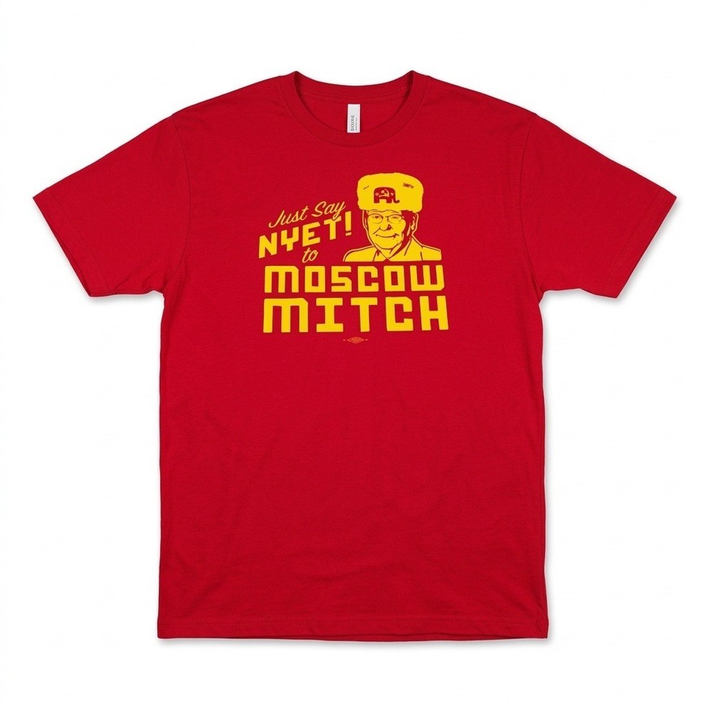 2XL Official Kentucky Democrats Moscow Mitch T-Shirt Red Nyet Mitch McConnell