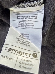 Carhartt x Guinness Long Sleeve T Shirt Men’s Large Black Original Fit Logo Tee