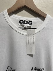 20AW CDG x Online Ceramics Collaboration White Graphic Print T-Shirt XL SZ-T048