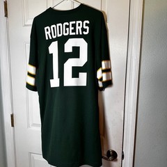 NFL Team Apparel Green Bay Packers Aaron Rodgers 12 Jersey Shirt Mens XL Green