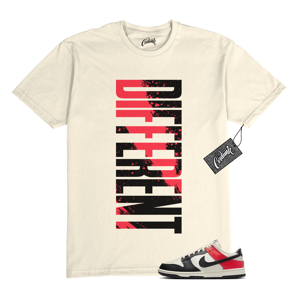 Dunk Bright Crimson Black Toe Pale Ivory Low T Shirt to Match DFRNT