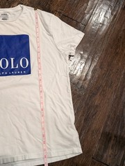 Polo Ralph Lauren Box Logo White T Shirt Classic Fit Med Vtg Retro Style Royal
