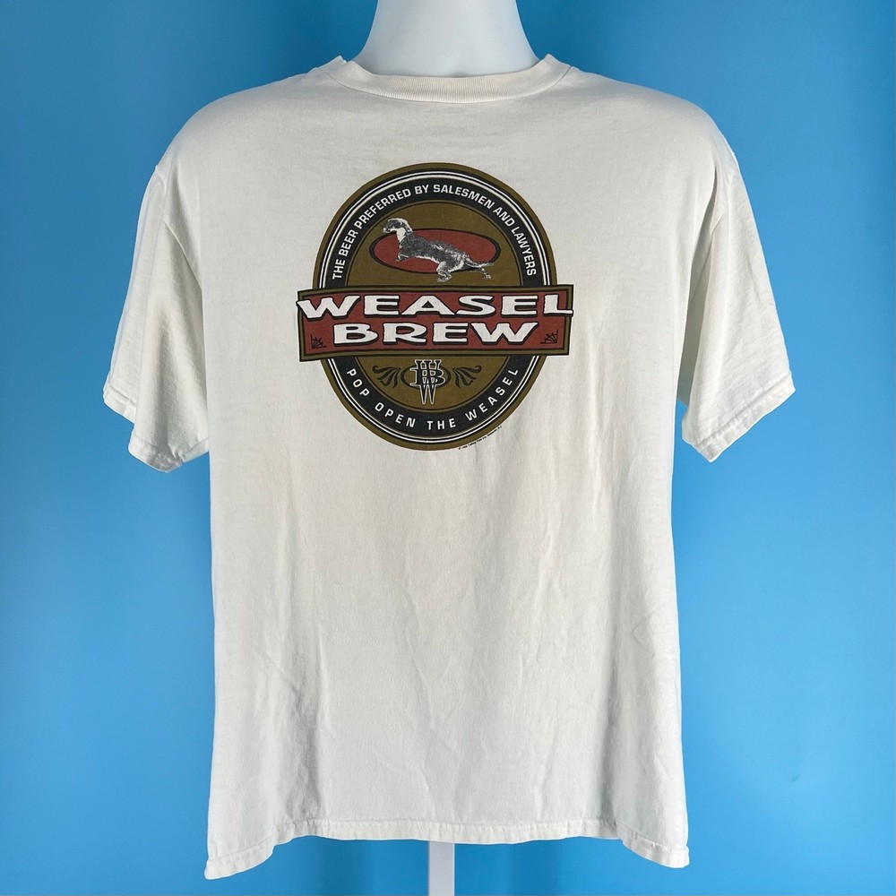 90s Weasel Brew Preferred by Salesman and Lawyers tshirt Talking Tops vintage