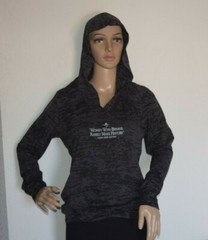 Funny Long Sleeve Shirt with Hood “Women Who Behave Rarely Make History” SZ L