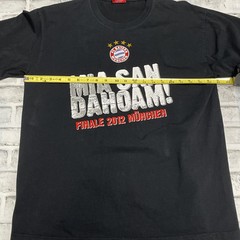 FC Bayern Munich Mia San Dahoam Men’s Size L Large 2012 Black T-Shirt VGC Shirt