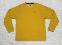 Vintage 2000s Nike ACG Waffle Thermal Shirt Mens L Mustard Yellow Gorpcore