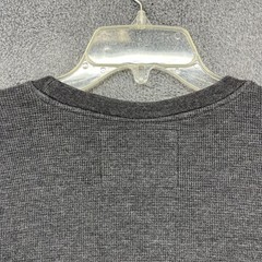 CSG Thermal Shirt Mens Medium Charcoal Gray Waffle Knit Long Sleeve Crewneck