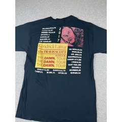 Kendrick Lamar T Shirt Mens Large Black Travis Scott DAMN Tour 2017 Concert Tee