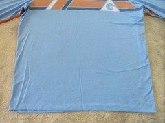 Gerry Shirt Mens Large Blue Orange Striped Performance Long Sleeve Sun Tee Golf