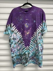 Vintage 1992 Liquid Blue GALAXY Tie Dye T-Shirt Mens XL Hippie Rave Single 90s
