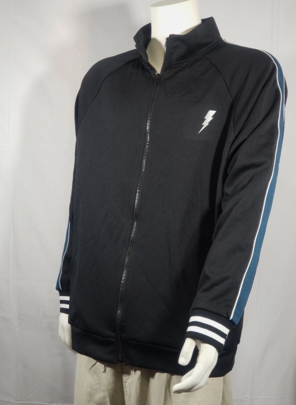 New AMP Young Men Jacket Color Black-Modern Style XXL Sports Jacket zipper front