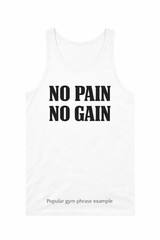 Custom Gym Tank Top Personalized Workout Shirt Mens Fitness Motivational Gift
