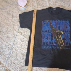 Vintage Fashion Victim Memphis Blues T Shirt XL USA Black Graphic Tee Music