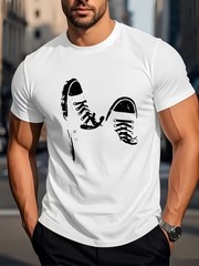 Men’s Casual Sporty Fashionable Trendy Fitness Outdoor Home Short Sleeve T-Shirt