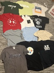 Mens Brand Name Designer T Shirt Lot Of 12 M/L UNDER ARMOR NFL HUMOR NBA