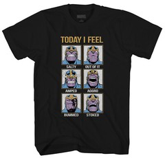 Marvel Thanos Today I Feel Men’s Black T-Shirt New