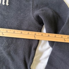 Y2K Aeropostale Black Waffle Knit Thermal Shirt Gothic Logo Biker Medium
