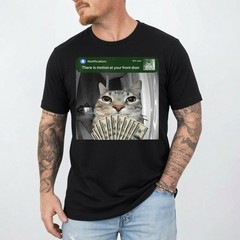 There is Motion at Your Front Door Funny Cat Motion Meme T-Shirt