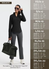 Fleece Lined Pants Women Straight Leg Yoga Leggings Winter Warm Pants with Po…