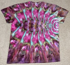 Handmade Ice Tie Dye T-Shirt XL Mens Womens Soft Cotton Spicy Plum Twist
