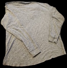 Marine Layer Henley Shirt Men L Gray Long Sleeve Soft Cotton Rayon Blend Casual