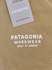 Patagonia Forge Born T-Shirt BobCat Brown Cotton Men’s Size Small New With Tags