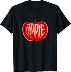 Cool Stylish Red Apple Illustration Novelty Graphic Designs T-Shirt