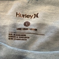 Hurley Men’s Light Blue Graphic Logo Crew Neck Short Sleeve T-Shirt, Size L