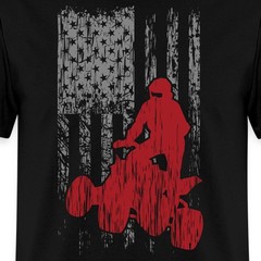 ATV QUad USA Flag Grunge Men’s T-Shirt