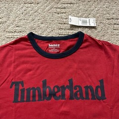 NWT Timberland Men’s Organic Cotton Crackle Linear Logo Short Sleeve T-Shirt Tee