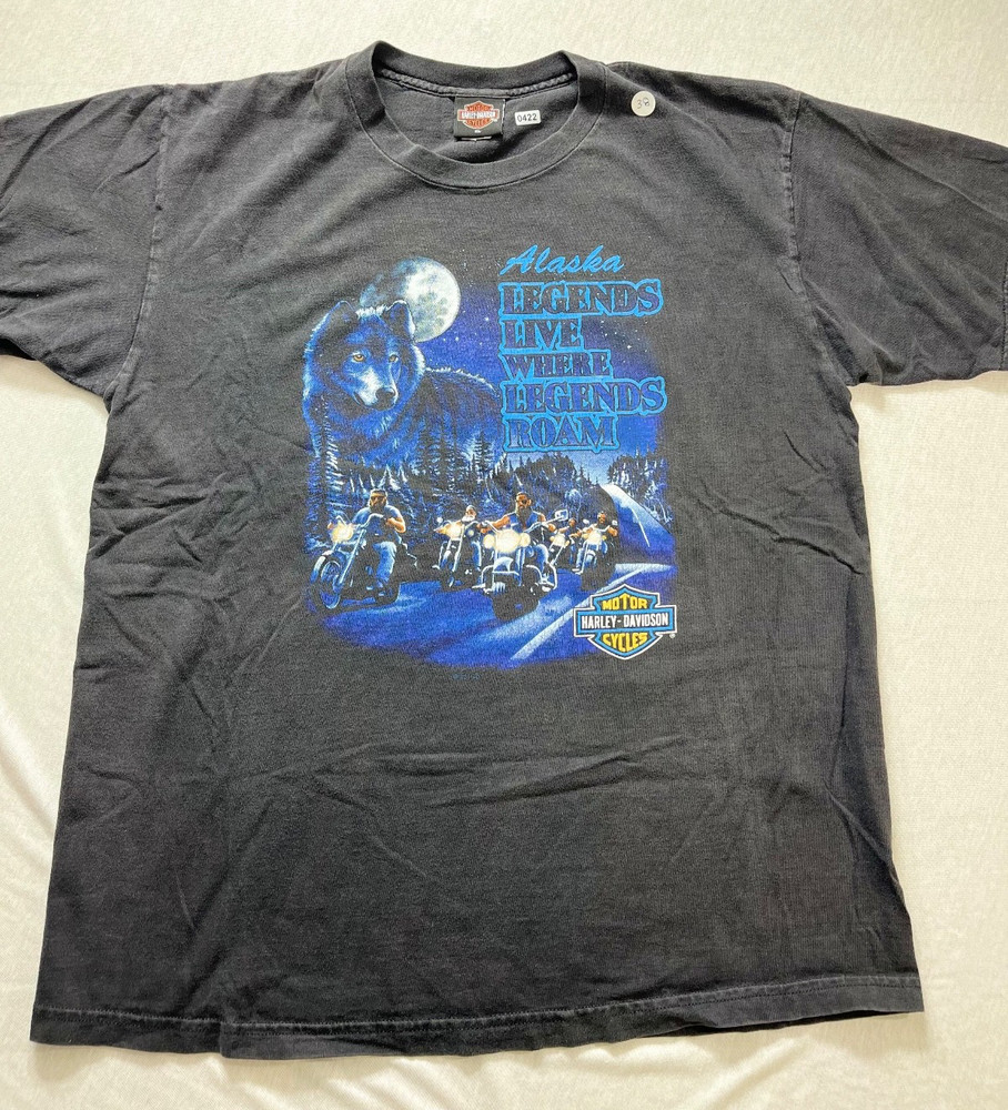 harley davidson shirt mens size XL northern most outpost fairbanks alaska