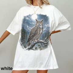 Great Horned Owl Moon Mountain Wildlife Nature Bird Comfort Tee