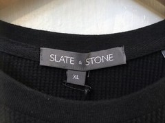 Slate Stone Mens Black Thermal Waffle Top Long Sleeve Classic Size XL NWT
