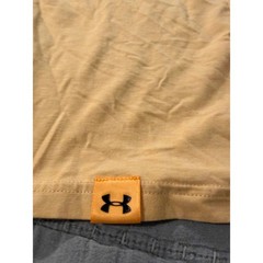 Under Armour Project Rock Brahma Bull T-Shirt Mens L Yellow HeatGear Loose Fit