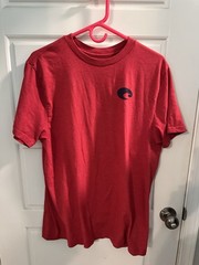 Costa Del Mar Red Men’s Species Shield Tshirt L Beach Fishing Outdoors