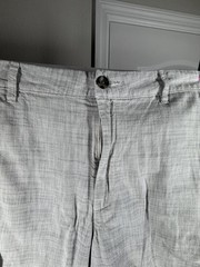 Goodfellow & Co Men’s 38 Shorts Gray Linen Blend Flat Front Summer Casual 10″
