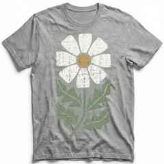 Retro Daisy Flower T-Shirt Boho Botanical Nature Floral Garden Style Tee