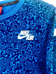 Nike Air Retro Pivot Men’s T-Shirt Long Sleeve Cyan Camo “1982” Small