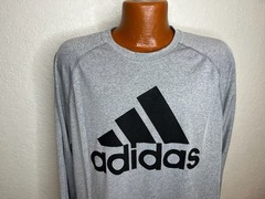 Men’s Adidas ClimaLite L/S Athletic T-Shirt Large L – Gray – Polyester